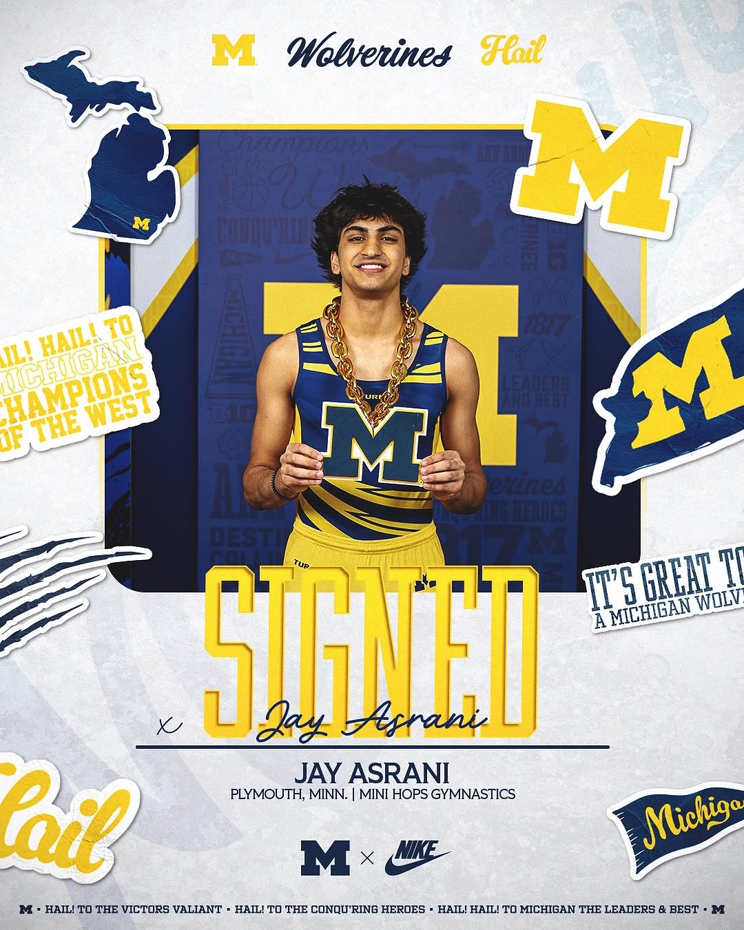 Jay Asrani — Michigan gymnastics commit